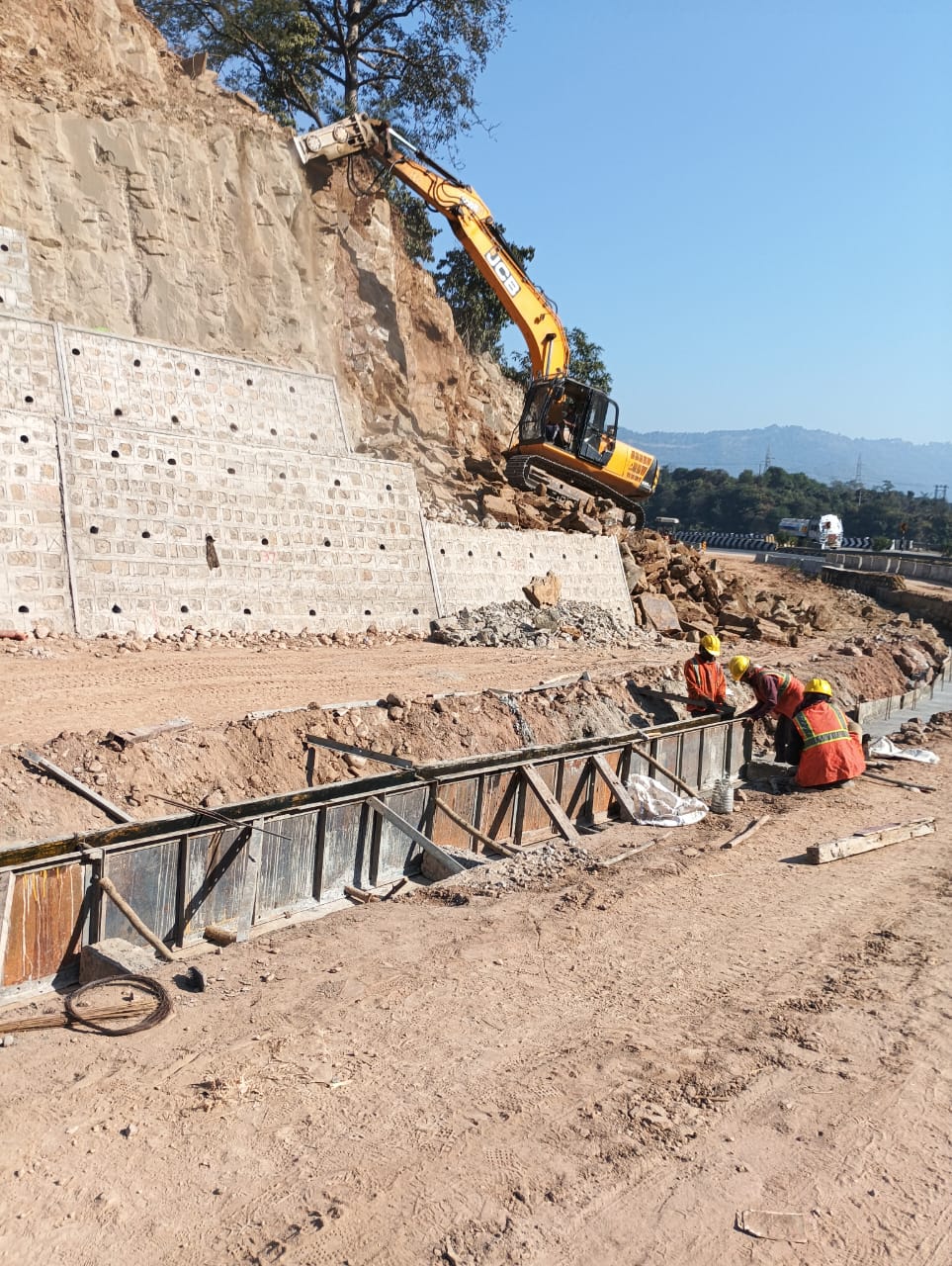 Hill Slope Cutting Work at Jhajjar Kotli under COS of Project Highway